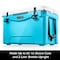 Serenelife Portable Cooler Box - Holds Up to 63 Cans, Keeps Ice Up to 5 Days, Heavy-Duty 75-Quart (Blue) SLCB75BL - alternate 1